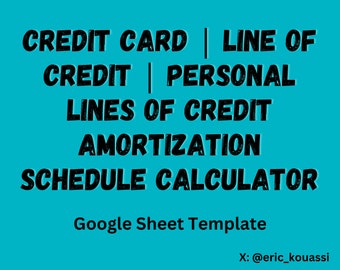 Debt Payoff Calculator | Credit Card Amortization (Google Sheet)