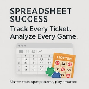 Lottery Ticket Tracker and Analyzer | Budget & Winnings Log | Printable Gambling Expense Sheet