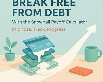 Snowball Debt Payoff Calculator | Google Sheets Template | Debt Tracker | Editable Spreadsheet