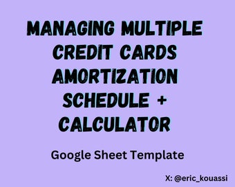 Managing Multiple Credit Cards Amortization Schedule + Calculator
