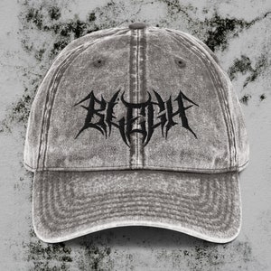 BLEGH | Vintage Twill Cap | Deathcore clothing | Gothic clothes | Dark Cottagecore | Pastel Goth | Edgy clothing | Punk | Alt Clothing