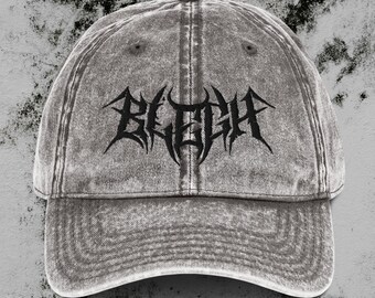 BLEGH / Vintage Twill Cap / Ropa Deathcore / Ropa gótica / Dark Cottagecore / Pastel Goth / Ropa atrevida / Punk / Ropa alternativa