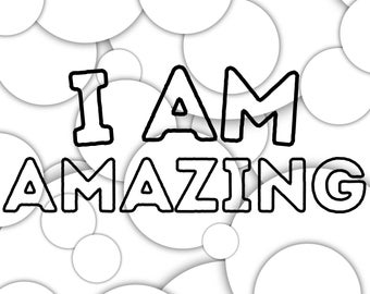 Affirmation Coloring Sheets