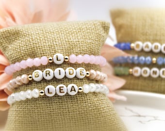Personalisierte Armbänder /gold/ Geschenk/JGA/ Hochzeit/ Name/ Initialien