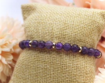 Amethyst Perlenarmband/Edelstein/Naturstein