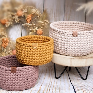 Cesta de crochet/idea de almacenamiento/regalo