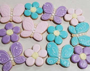 Flowers and Butterflies Cookies