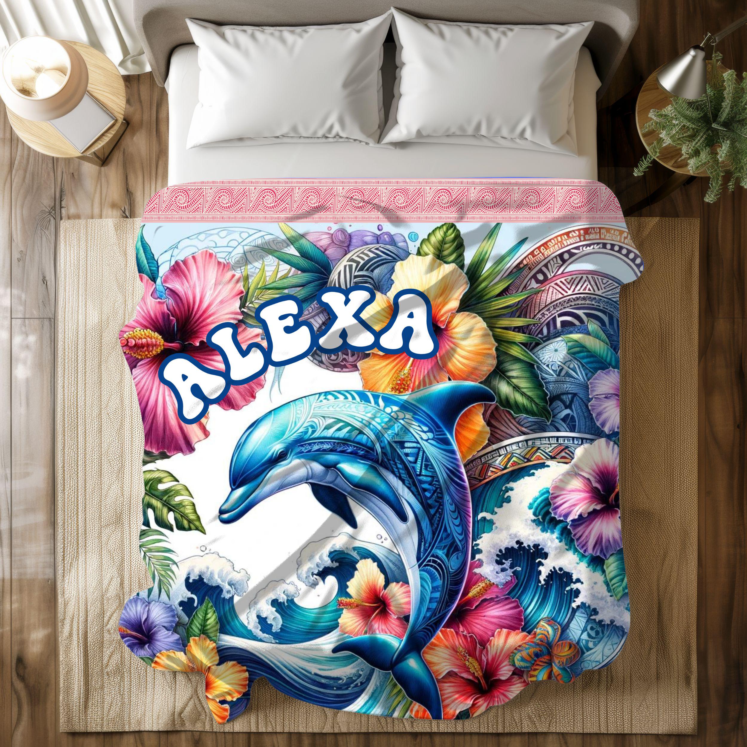 Dolphin blanket queen size sale