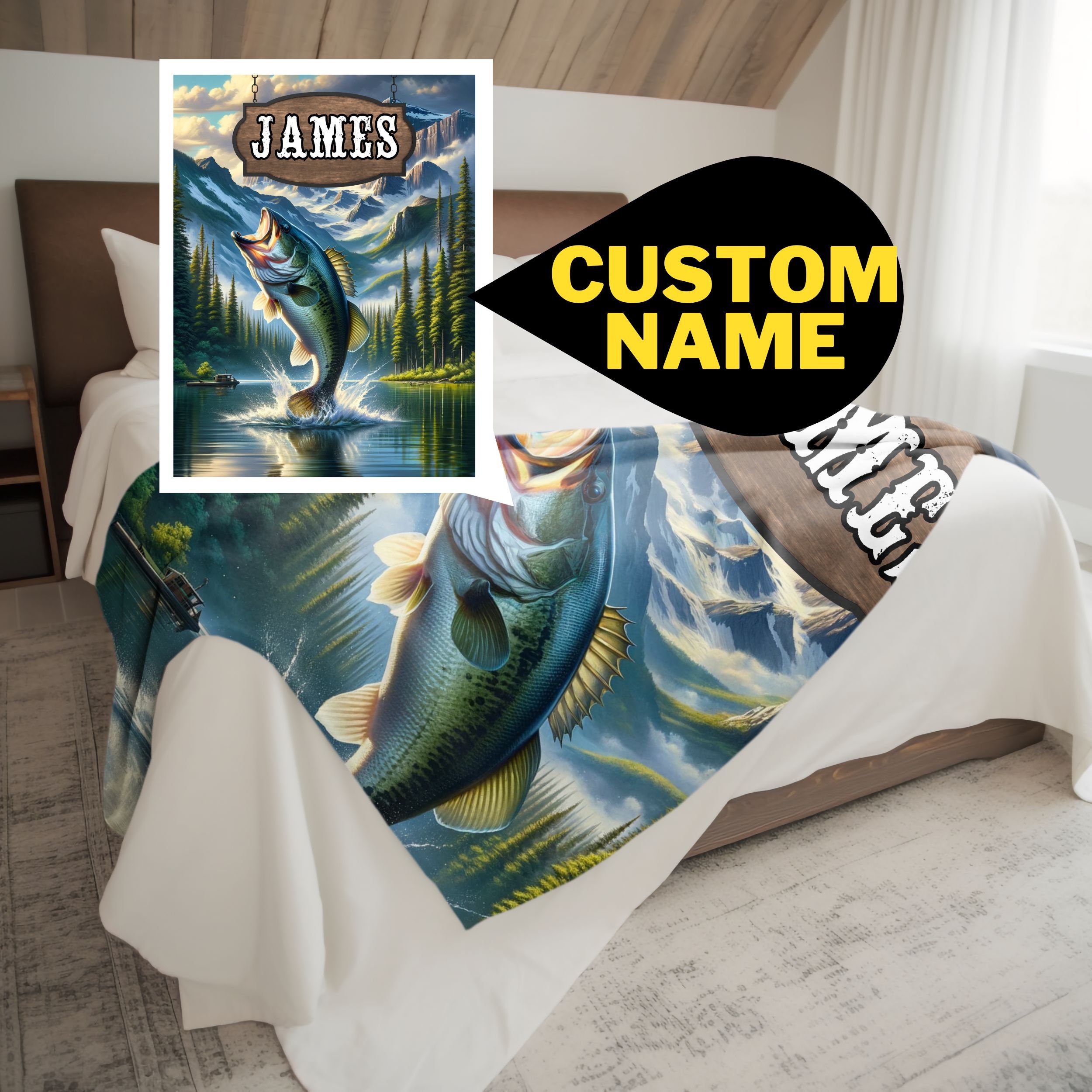 Bass Fishing Crib Bedding Etsy