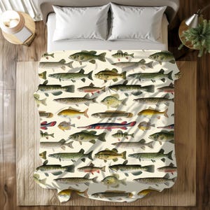 Cobertor vintage para pesca esportiva de água doce | Cobertor Cabin Lodge | Cobertor de pelúcia aveludada macia | Cobertor confortável para crianças | Cobertor Bass Catfish