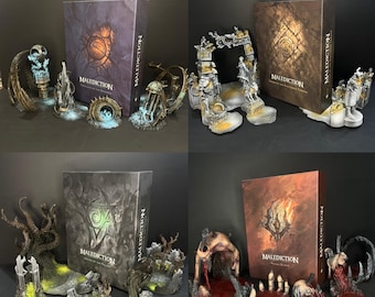 Printed Malediction Terrain Sets- All 5 Pieces per Faction - All 4 factions available