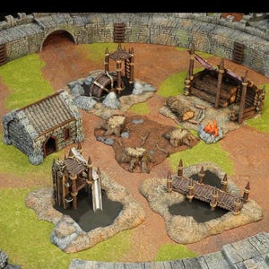 Middle Earth Painted Terrain set - Ironhoard set/ orc/ Isengard terrain part 2