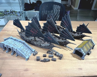 Middle Earth Painted Terrain set- Cosair Ship Bundle