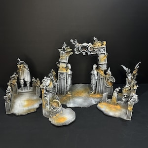 Conjuntos de terreno de maldición impresos: 5 piezas por facción (4 facciones disponibles)