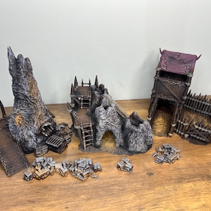 Middle Earth Painted Terrain set - Ironhoard set/ orc/ Isengard terrain