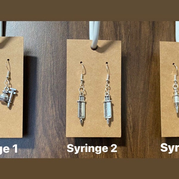 Syringe Earrings Etsy