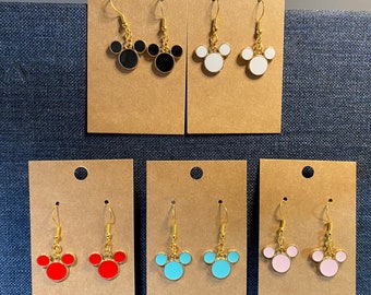 Boucles d'oreilles tête de Mickey
