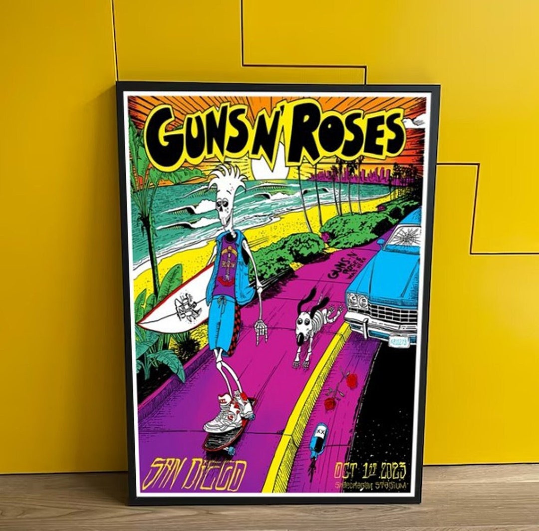 Guns and Roses Poster Guns N Roses Snapdragon Stadium Oct 1 Etsy