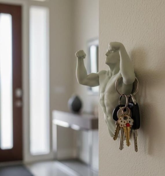 Muscular Man Wall Art: Bicep Sculpture - Home Gym Decor, shown in an additional close-up listing view with visible shape and details.
