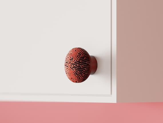 Tidegrain Domed Cabinet Knob, Matte Drawer Pull, Modern Furniture Hardware