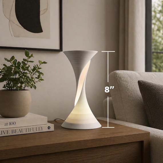 Aurelia Twist Lamp – Sculptural Accent Light, Dimmable USB or Tea Light Glow, shown in listing image 4 with additional visible details or options.