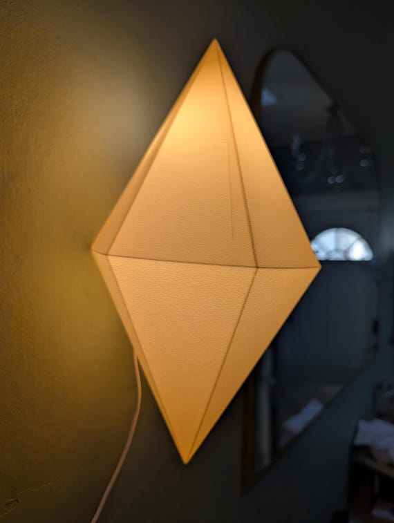 The Flying Diamond, Modern Floating Accent Lamp, Artistic Diamond Sconce, Many Colors (USB Powered), shown in an additional close-up listing view with visible shape and details.