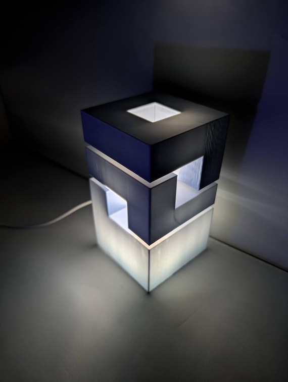 Impossible Cube Accent Light, Geometric USB Powered Nightlight, shown in another listing view highlighting visible design details.