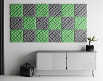 TuftWeave Sculptural Wall Tile, 10 Inch Quilted Relief Panel, Modern Textured Wall Decor, Soft Geometric Accent, 8 Matte Colorways