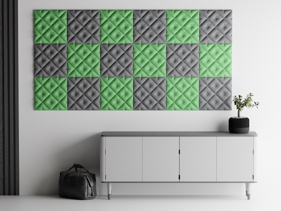 TuftWeave Sculptural Wall Tile, 10 Inch Quilted Relief Panel, Modern Textured Wall Decor, Soft Geometric Accent, 8 Matte Colorways