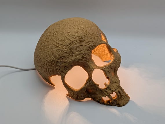 Sunken Skull Lamp, Gothic Table Lamp, Multiple Colors, shown in listing image 4 with additional visible details or options.