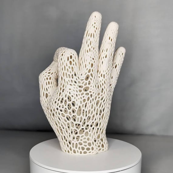 Hand Sculpture Lamp, OK Sign & Zen Mudra, 5" or 12", shown in listing image 6 with additional visible details or options.