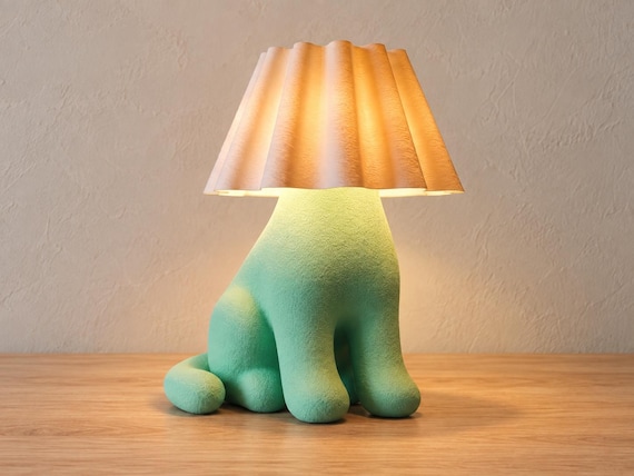 Tailwag Dog Lamp, Dimmable USB LED Light, Custom Colors, Sculptural Table Decor