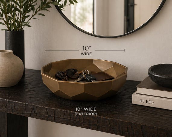 Facet Catchall Bowl – Modern Geometric Organizer – Entryway Tray – 6" or 10" Size, shown in an additional close-up listing view with visible shape and details.