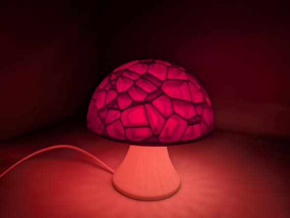 Mushroom Accent Light (multiple color options), USB Powered Voronoi Nightlight