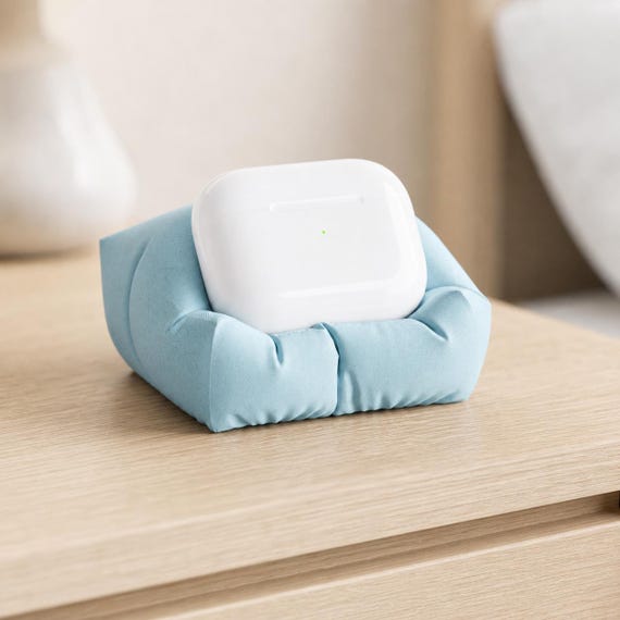NestSeat Earbud Case Stand, Cozy Chair Desk Dock, Wireless Charging Ready or Standard, 25 Matte Colors