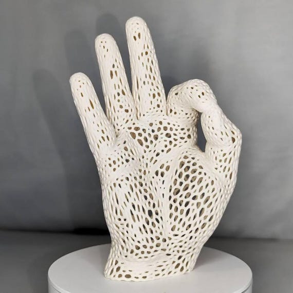 Hand Sculpture Lamp, OK Sign & Zen Mudra, 5" or 12", shown in listing image 5 with additional visible details or options.