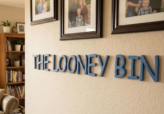 Custom raised Wall Letters, Personalized Business Signage, Home Decor, 7 sizes and 40+ colors, shown in another listing view highlighting visible design details.