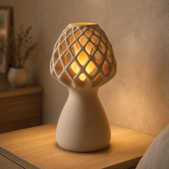 Lumaweave Sculptural Ambient Lamp, Organic Lattice Table Light, USB powered, Matte Body Colors, RGB Remote Option