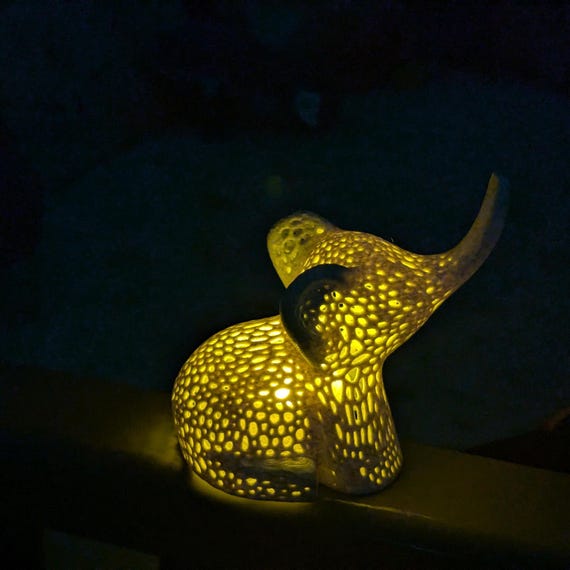 Boho Elephant Accent Lamp, Geometric Nursery Night Light, Wildlife Home Decor, Zen Gift, Elephant Lover Decor, Unique, shown in listing image 5 with additional visible details or options.
