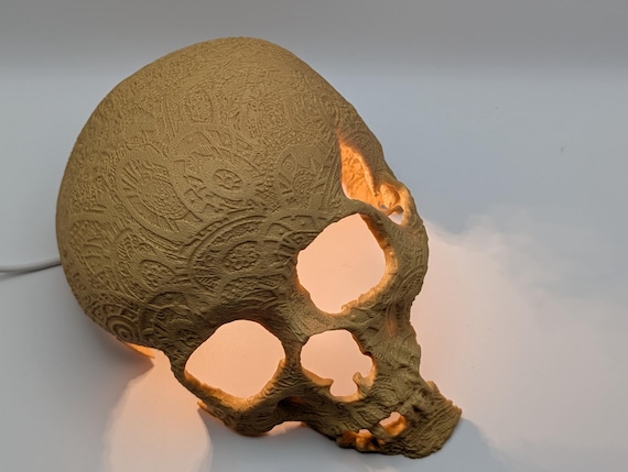 Sunken Skull Lamp, Gothic Table Lamp, Multiple Colors, shown in listing image 5 with additional visible details or options.