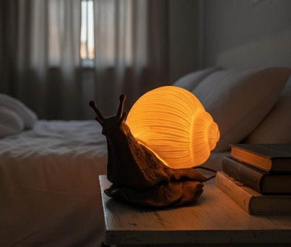 Snail Lamp Night Light, USB Table Lamp, Cottagecore Accent piece, shown in listing image 5 with additional visible details or options.