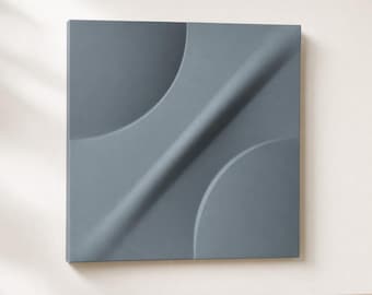 OrbitArc Sculptural Wall Tile, 10 Inch Geometric Relief Panel, Modern Textured Wall Decor, Circle Accent, 25 Matte Colors