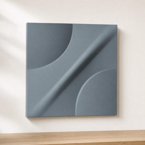 OrbitArc Sculptural Wall Tile, 10 Inch Geometric Relief Panel, Modern Textured Wall Decor, Circle Accent, 25 Matte Colors