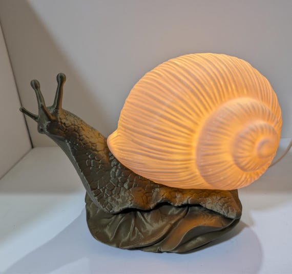 Snail Lamp Night Light, USB Table Lamp, Cottagecore Accent piece