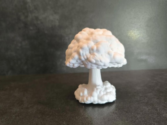 Unlit Ivory White Atomic Bloom lamp showing its bubbly cloud texture and proportions