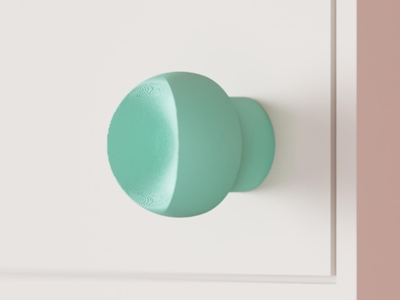 Thumbstone Sculpted Cabinet Knob, Matte Drawer Pull, Modern Furniture Hardware
