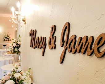 Custom Wood Wall Letters | Personalized Name Sign | Wedding Backdrop Decor | Business Signage & Office Decor