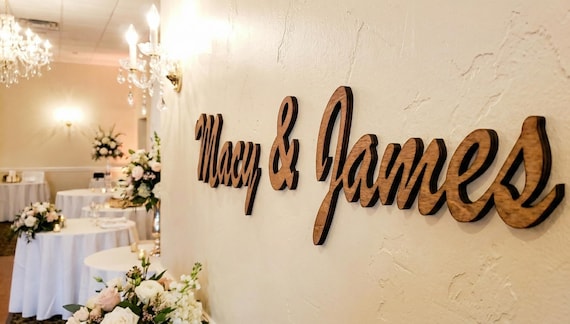 Custom Wood Wall Letters | Personalized Name Sign | Wedding Backdrop Decor | Business Signage & Office Decor