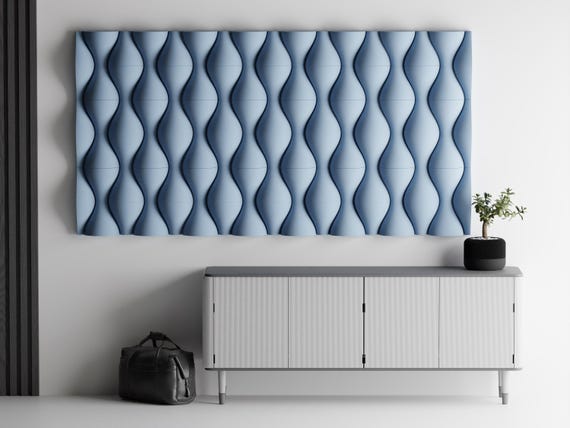 HaloWeave Sculptural Wall Tile, 10 Inch Rounded Relief Panel, Modern Textured Wall Decor, Dimensional Geometric Accent, 25 Matte Colors