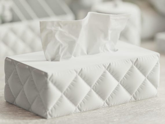 Close-up three-quarter view of the QuiltedCloud long tissue cover